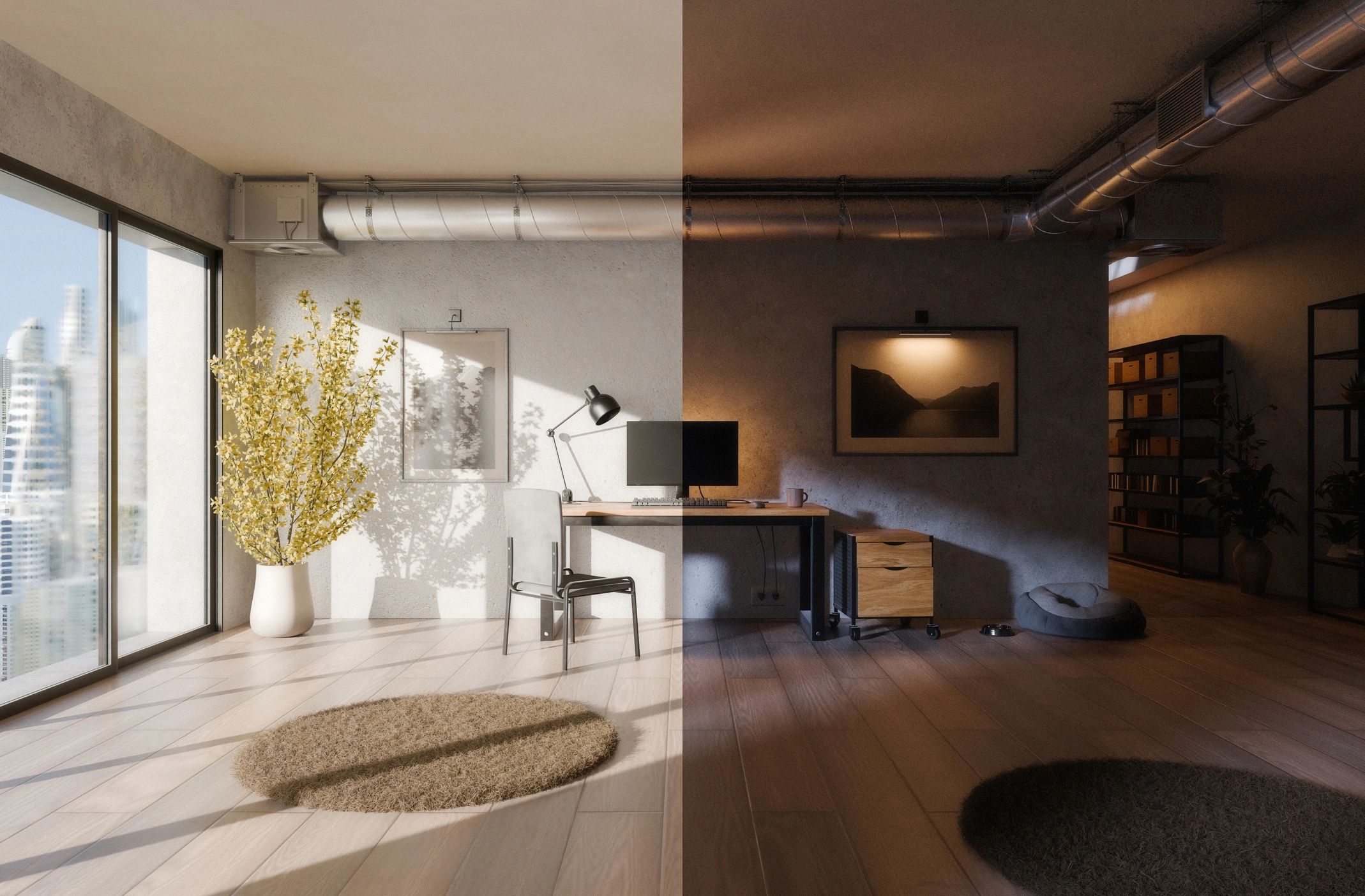 Modern technology workspace representing secure digital operations