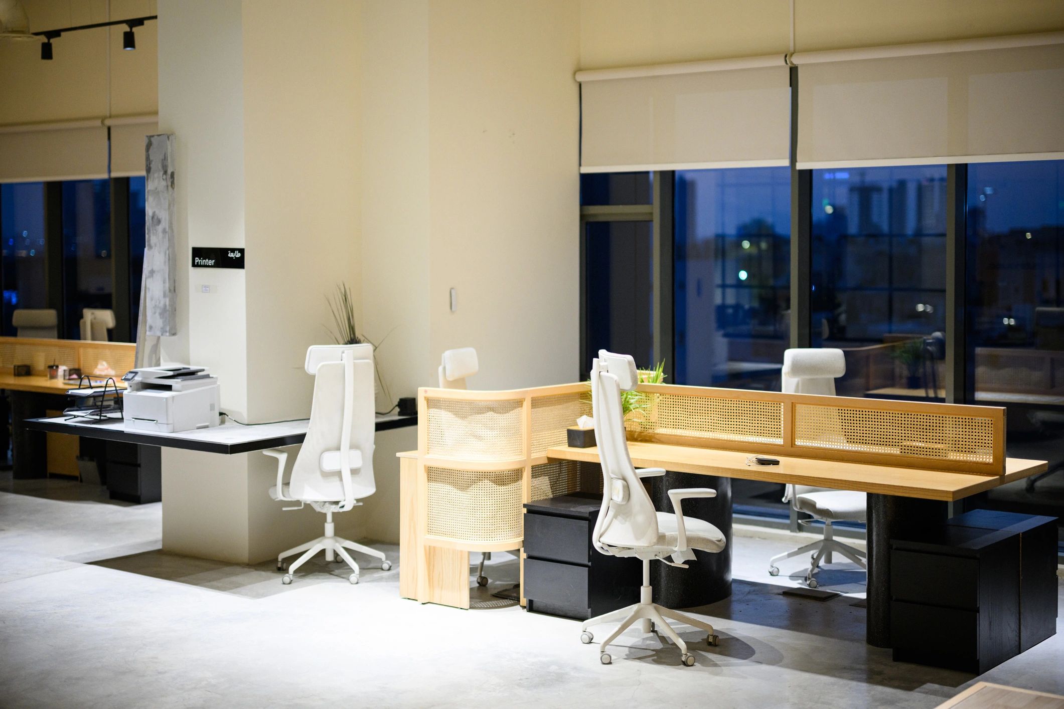 Modern office workspace representing technology operations