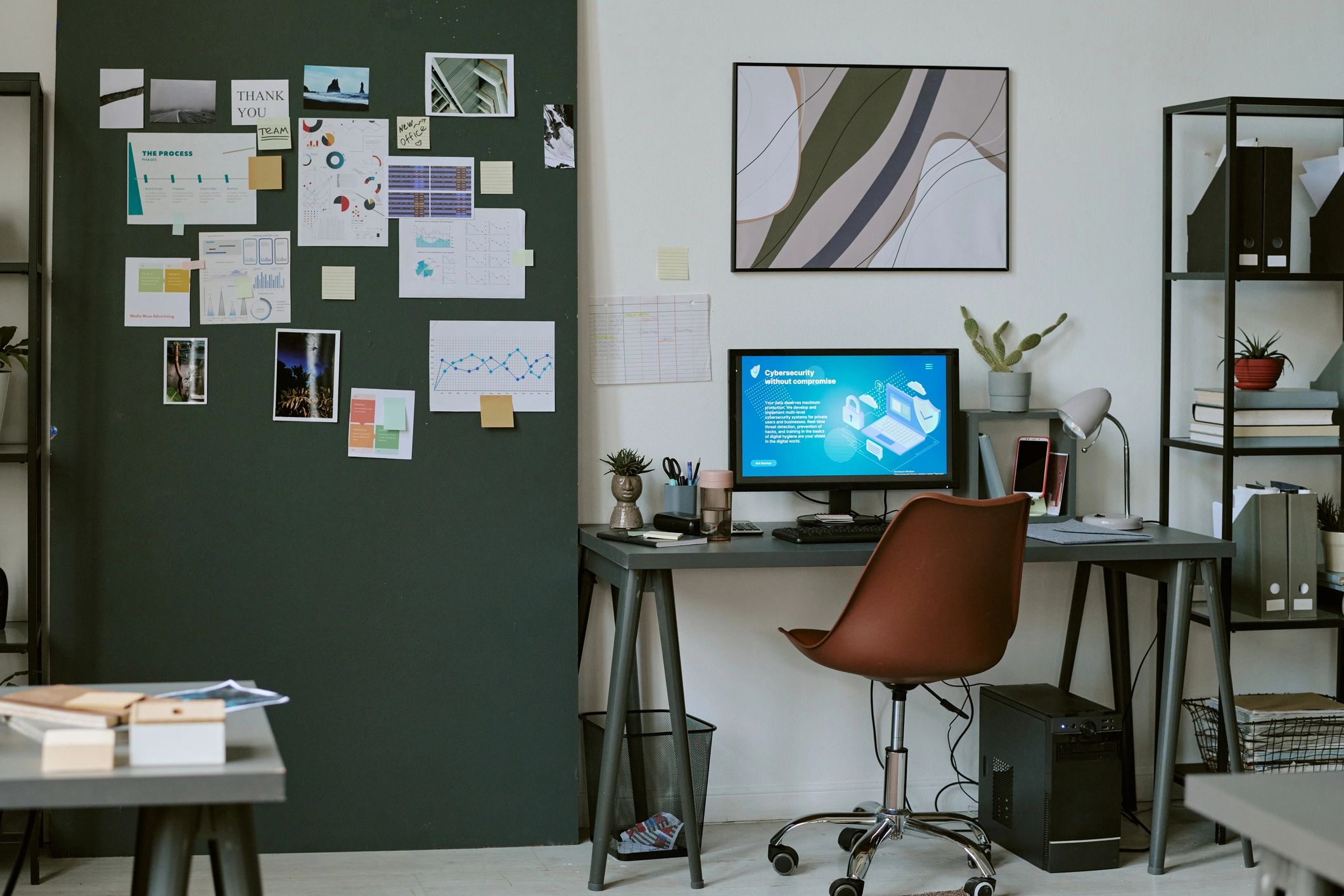 Modern office workspace used to represent data handling and privacy operations