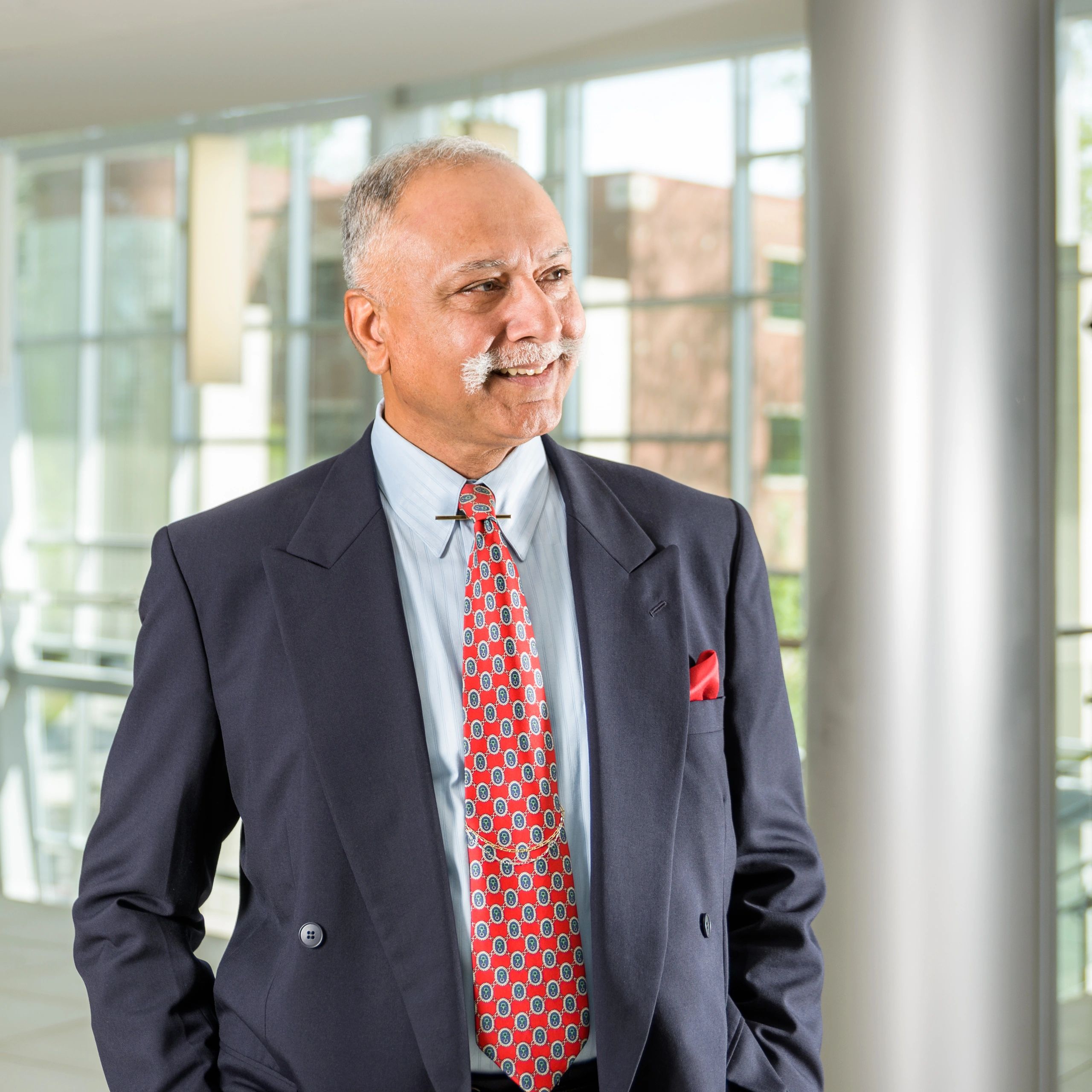 Confident business leader in corporate office